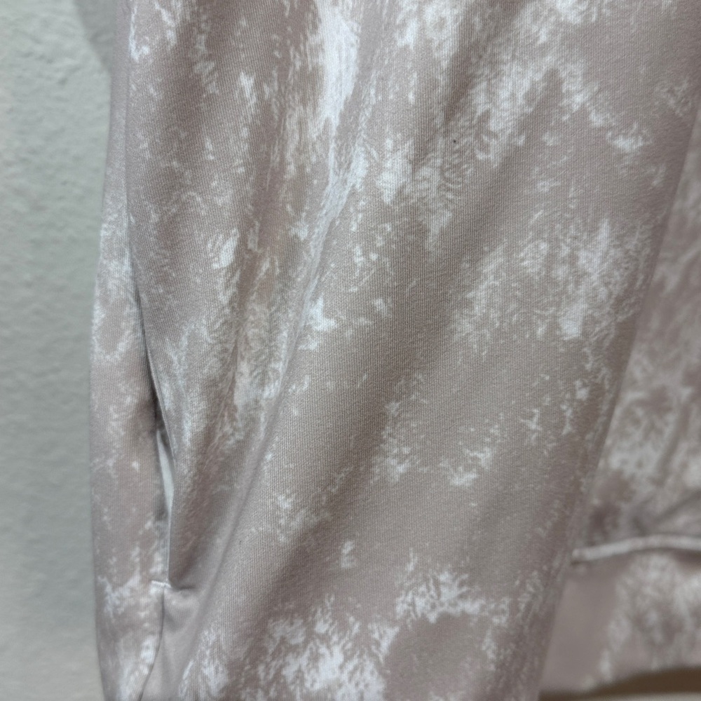 Waggle Beige Tie-Dye Quarter-Zip Hoodie Golf size Large - Picture 5 of 9